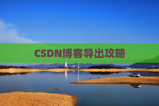 CSDN博客导出攻略